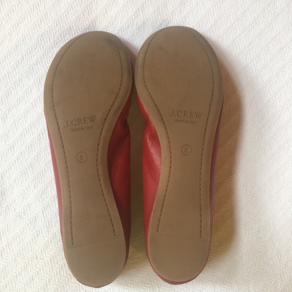 EUC J.Crew Red Cece Pyramid Studded Flats Size 8 - Picture 6 of 8